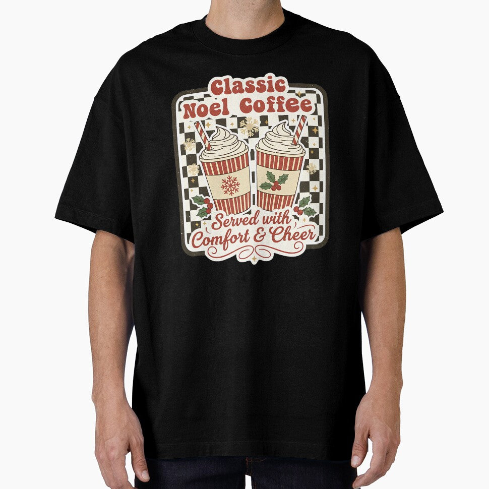 Classic Noël Coffee Shirt – Retro Christmas Coffee Lover Gift – Festive Holiday Café Tee, Cozy Winter Vintage Aesthetic by justyna-s28