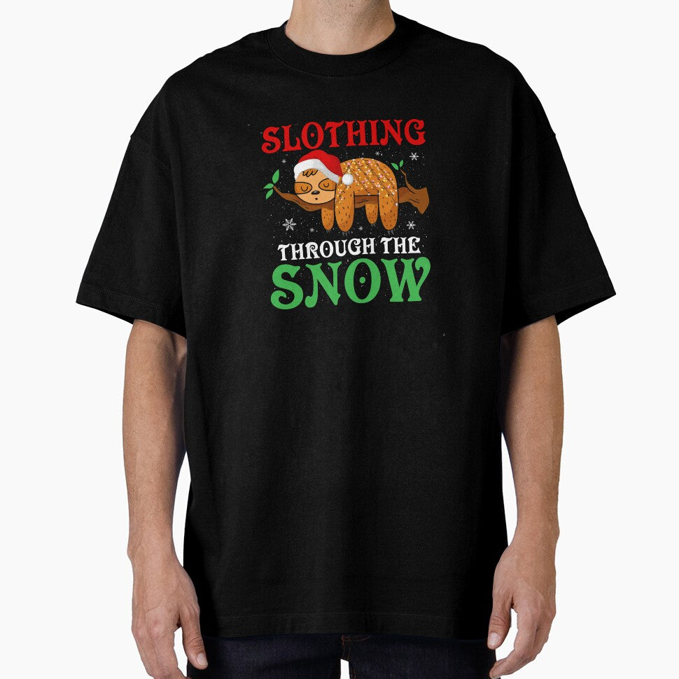 Slothing Thru The Snow-cute sloth Christmas gift idea by BRtisticDesigns