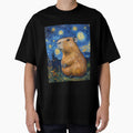 Capybara - Van Gogh Style - Starry Night - Funny Graphic Art for Men Women Kids , Capybara Gift Lover by DZIRI NAJAT