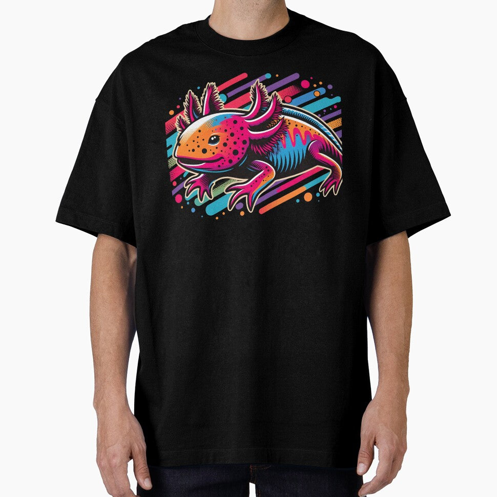 Axolotl Pop Art Cute Axolotl Colorful Paint Splashes by MTRBSK11