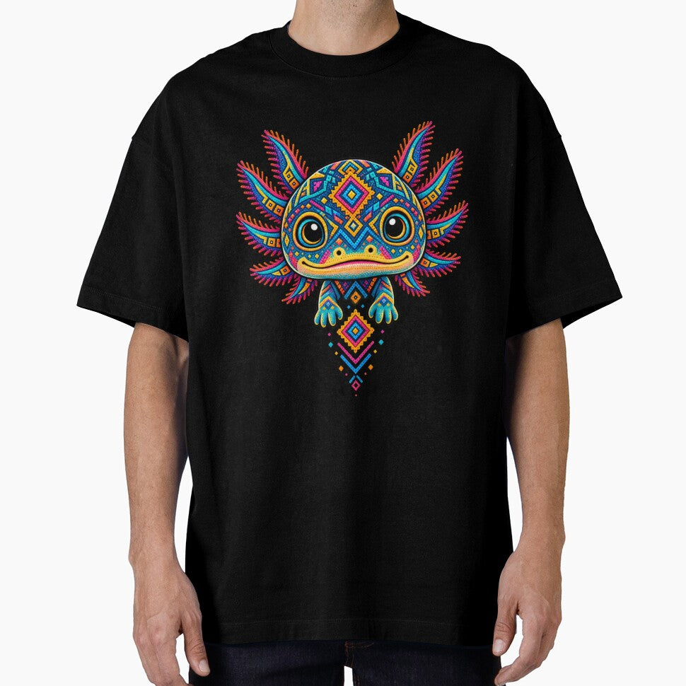 Aztec Axolotl Mexico Aztec Tribal Ancient Civilization Folk Art by Bright08