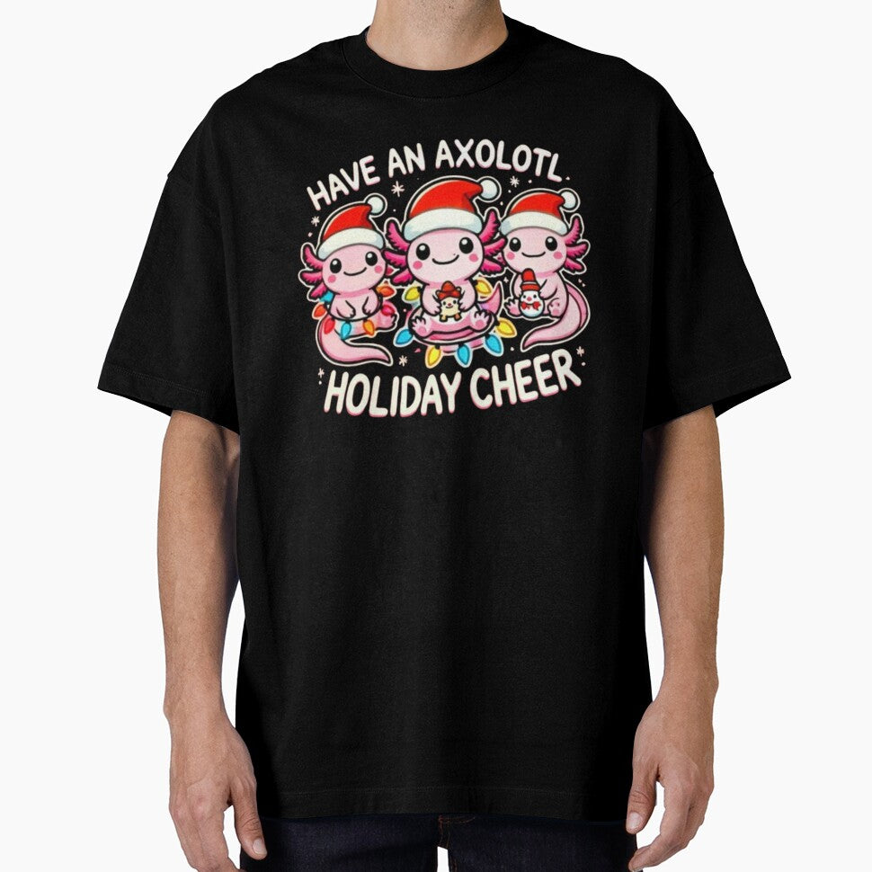 Cute Axolotl Christmas Holiday Cheer Design by DesignNadine