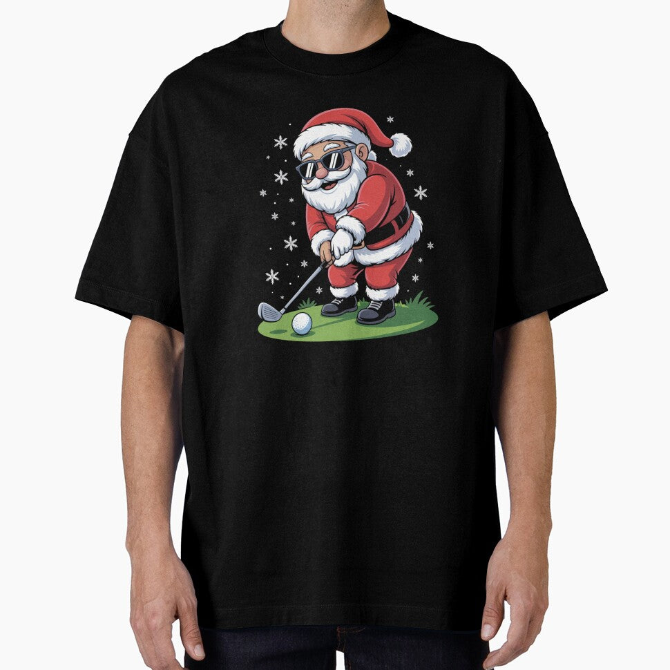 Funny Santa Golfing Christmas for Holiday Golf Lovers by snowry