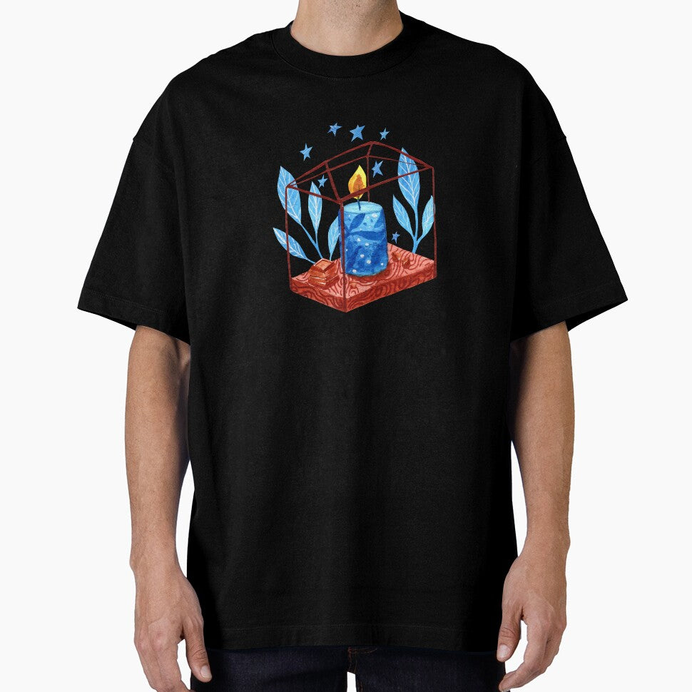 Cozy living candle illustration by pinkyfish1010