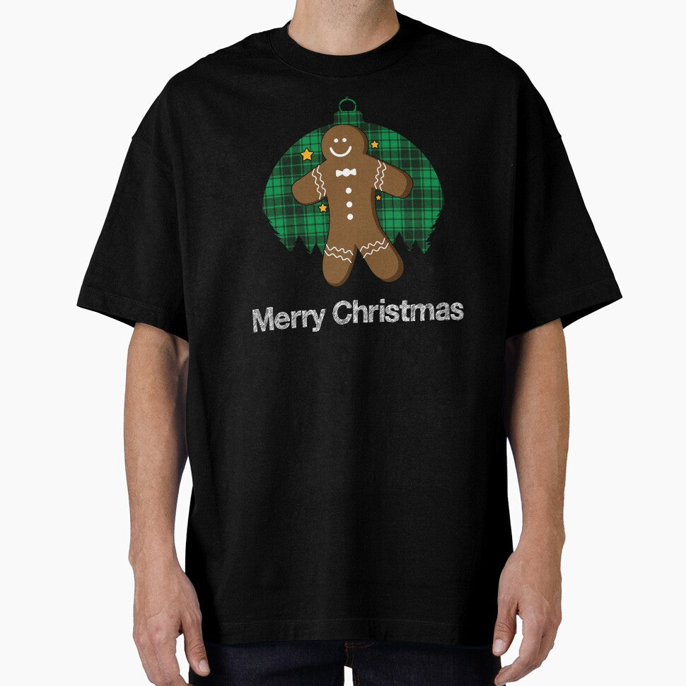 Gingerbread Man Green Plaid Christmas Tree by mikoala50