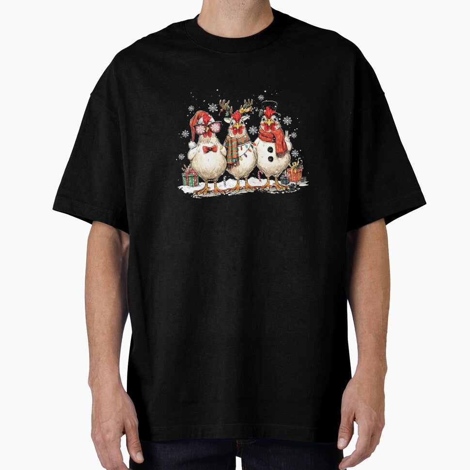 Retro Chicken Christmas Coquette by Dagmarporgnysdo