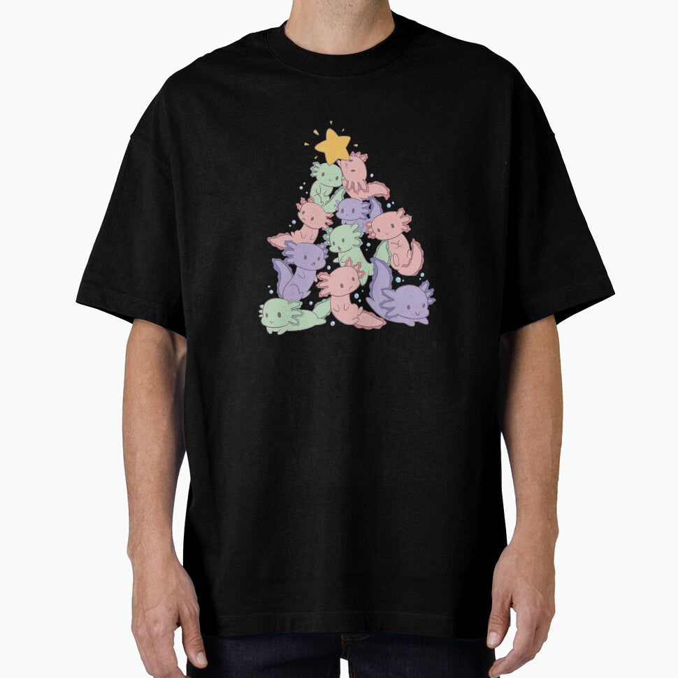 Axolotl Christmas Tree Pajama Axolotl Tree Xmas Tree design by Merchking1