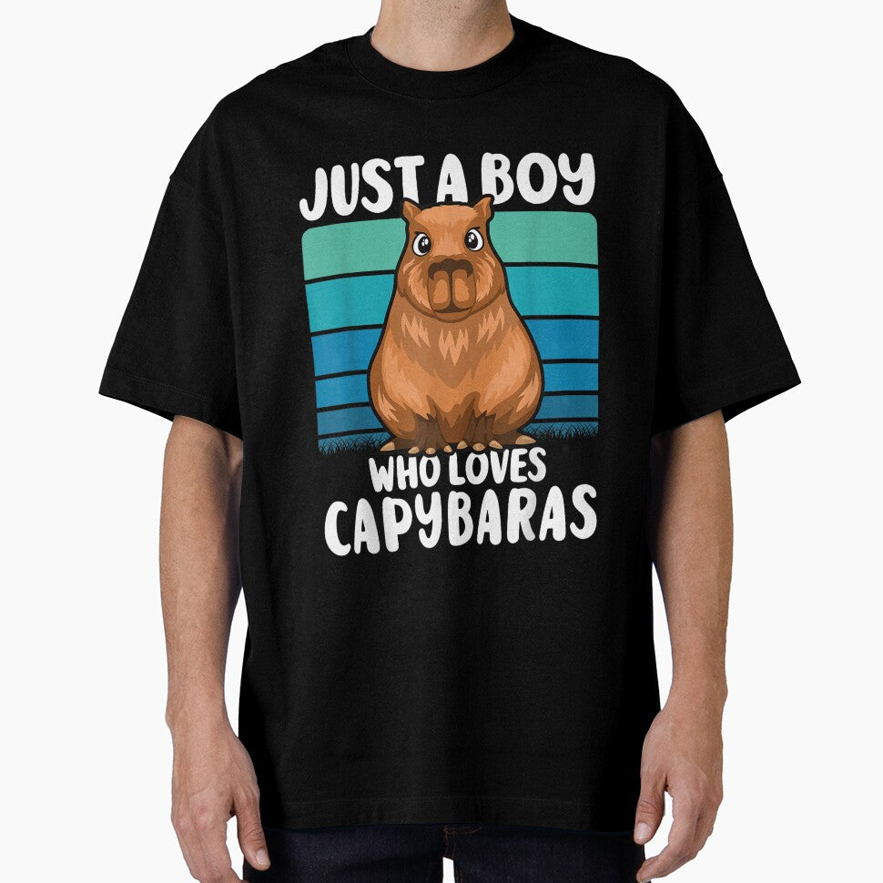Just A Boy Who Loves Capybaras Art for Men Women Kids , Capybara Gift Lover by DZIRI NAJAT