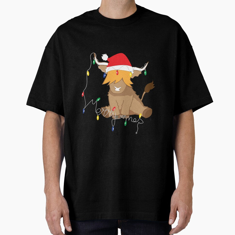 Cute highland cow christmas by Ayelandco