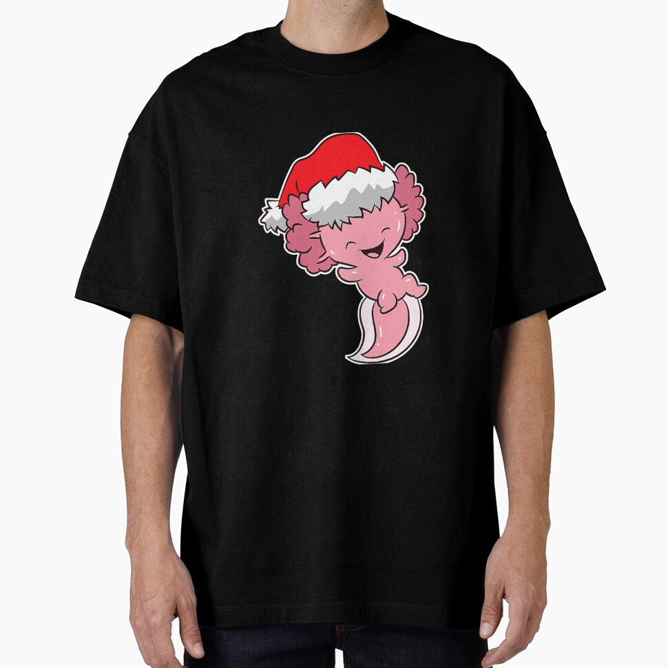 Cute Axolotl With Santa Hat Cute by NeverLoseSF