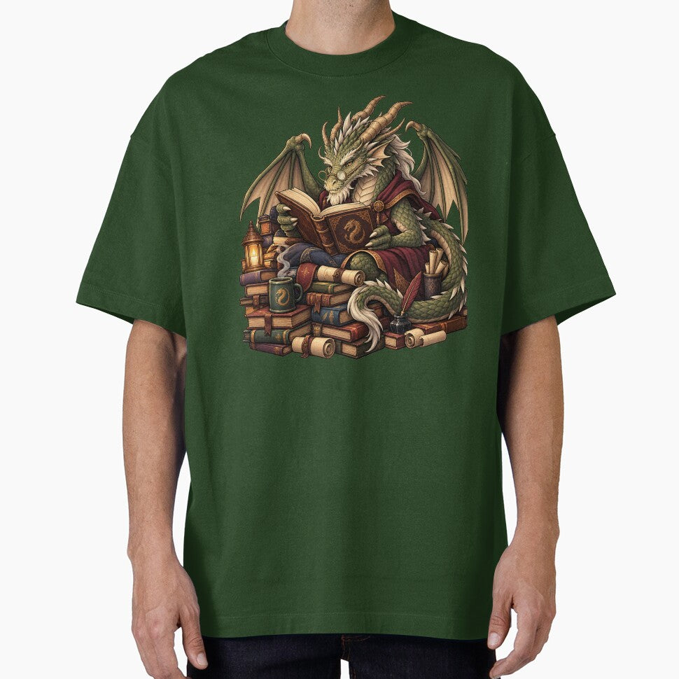 Dragon Librarian – Wise Fantasy Dragon Book Lover by GuildofDetours