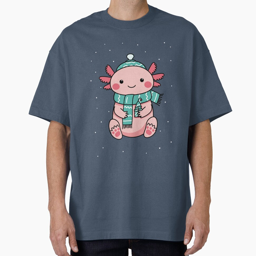 Cute Kids Axolotl Christmas Winter by TheGingerEffect