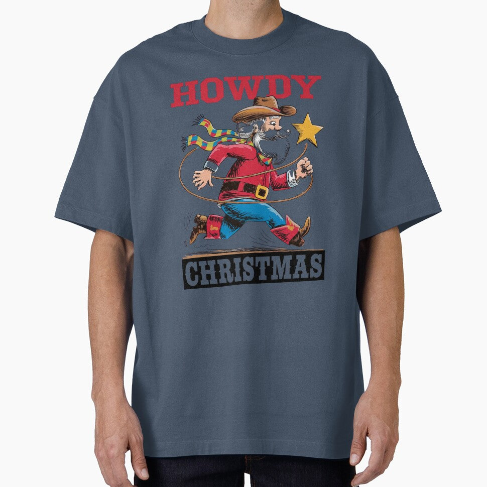Western Christmas Howdy Santa STICKER by inkfluenceart