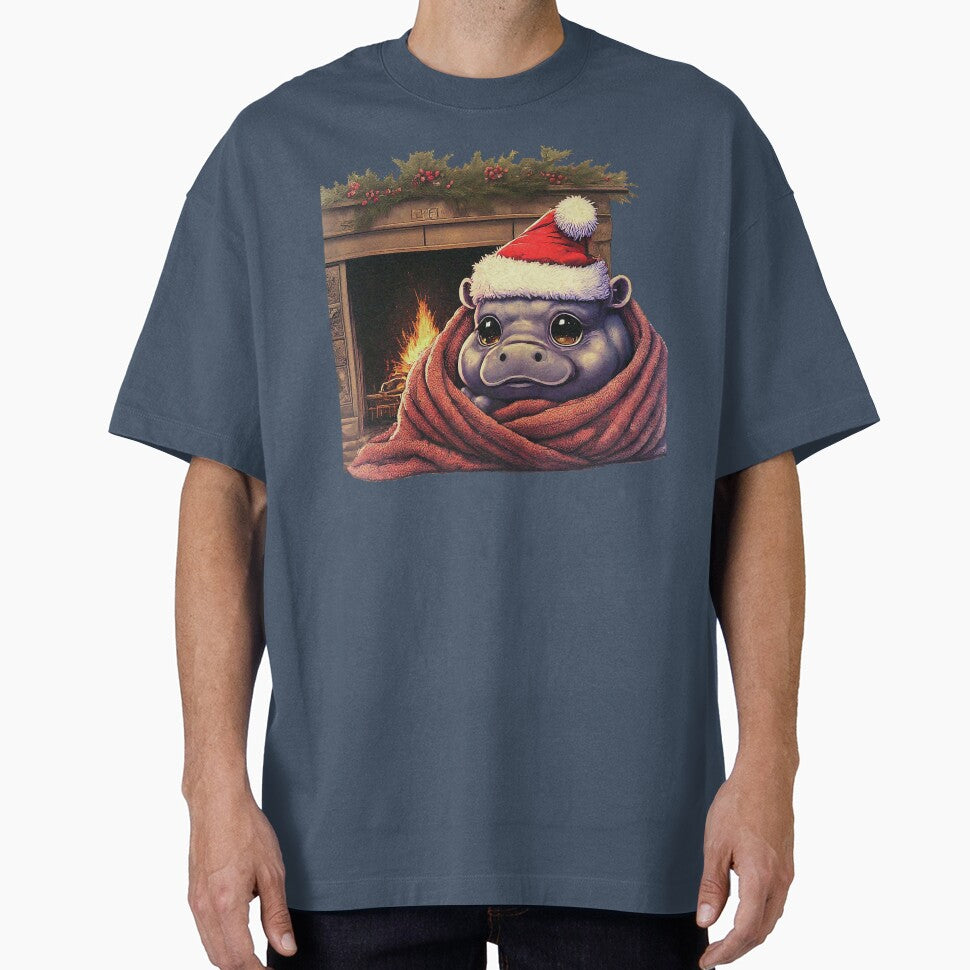 Cozy Christmas Hippo by league95