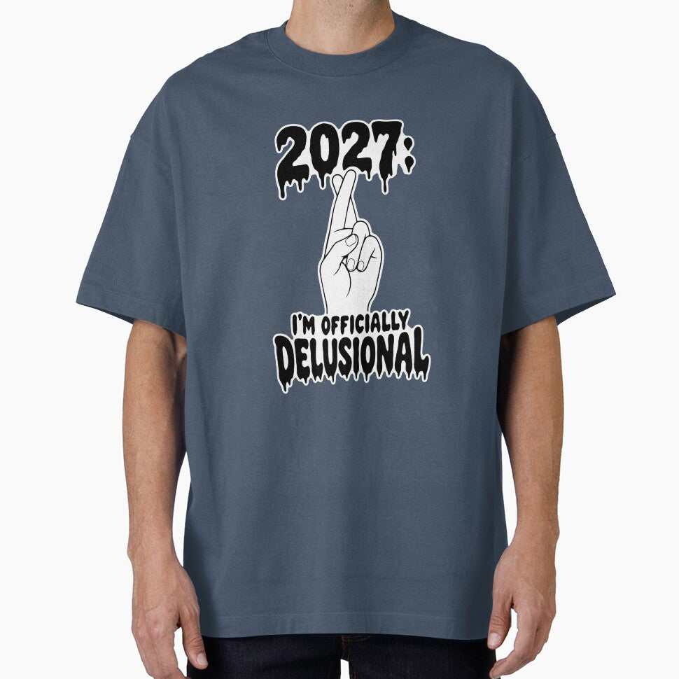 White 2027: I'm Officially Delusional — Edgy Gothic New Year Art by MalisoStickers