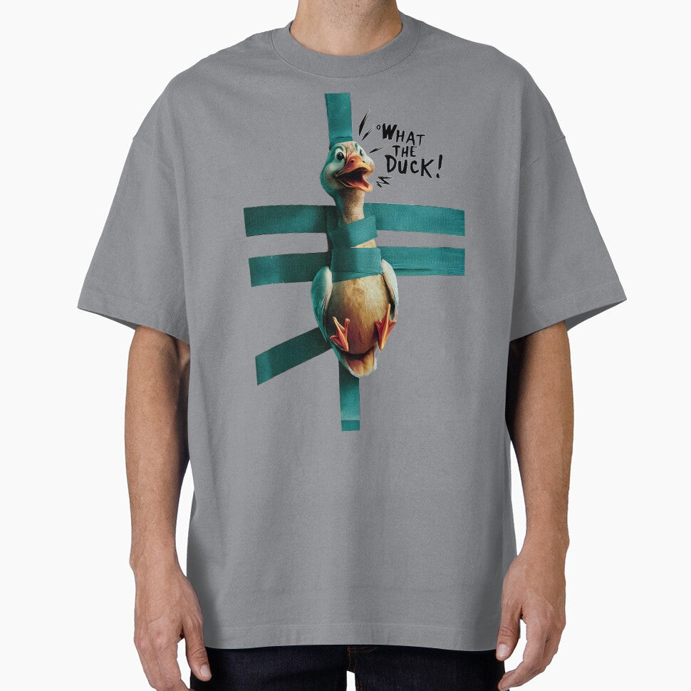 "what the duck", FUNNY  illustration, photo, painting, cinematic, poster by AdesignTEE
