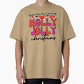 Holly Jolly Christmas pink and red retro 70s aesthetic by LaurenPittaway