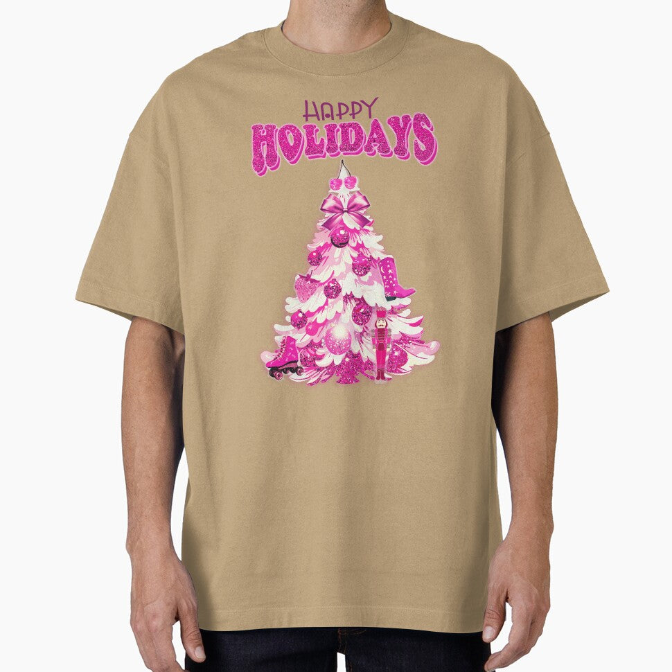 Cute Pink Bow Coquette Girly Preppy Christmas Tree by tanjica