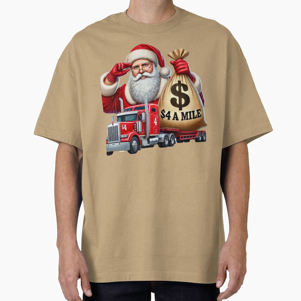 Funny Christmas Truck and Santa by LavIsInTheAir