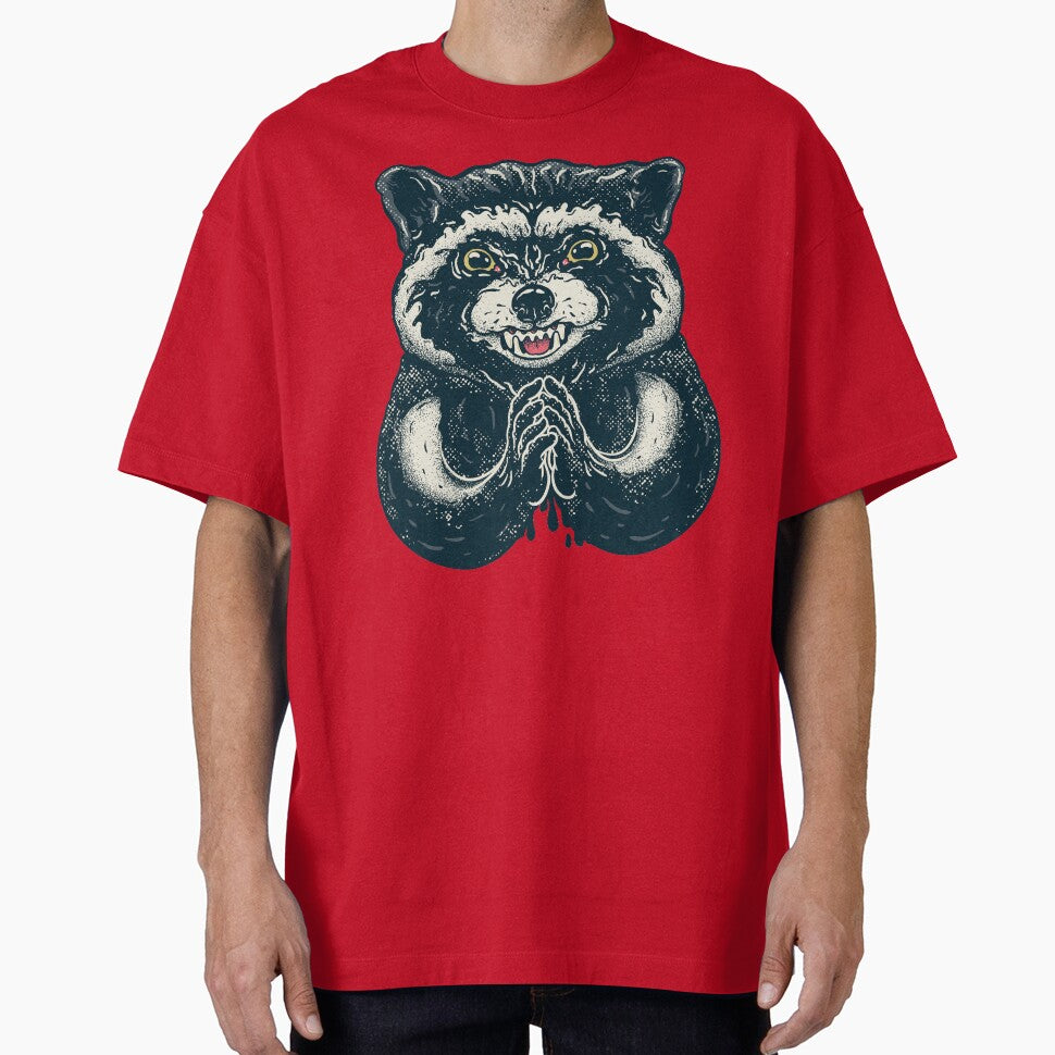 Evil Raccoon - Funny evil face Racc plan ironic meme pope mad destroy the world | Pet Mat Bandana Racc by Any Color Designs