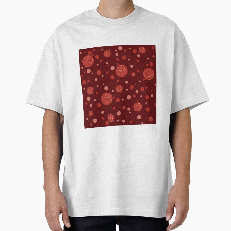 Festive Red Balls on Red by PrintsByAnnJ