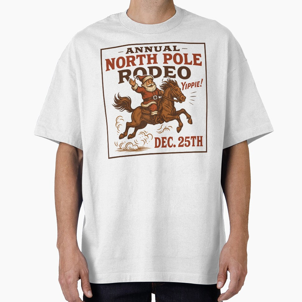 Retro Western Christmas - North Pole Rodeo Santa by ZBIFBOUETLA