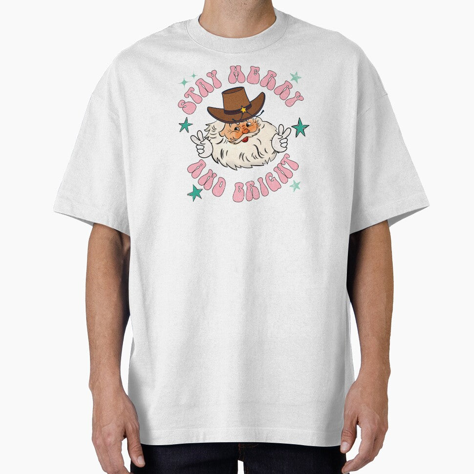 Retro Cowboy Santa - Stay Merry And Bright Retro Design by handsoftime2020
