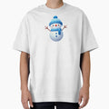 Adorable Snowman with Blue Hat and Scarf by Little Care Studio