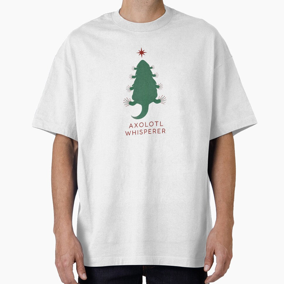 Minimalist Axolotl Christmas Tree – Nordic Holiday Creature Illustration by MadeByACJ