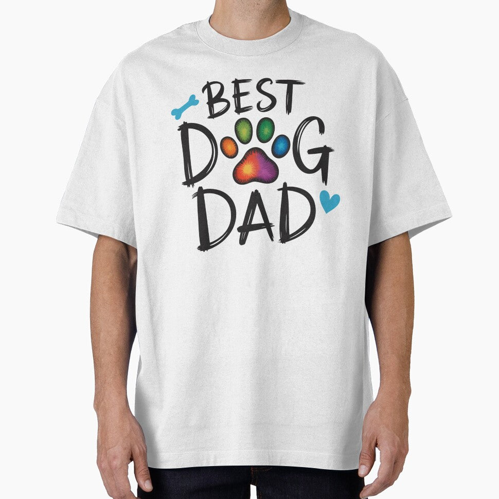 Best Dog Dad Paw Print by Odd Culture Supply