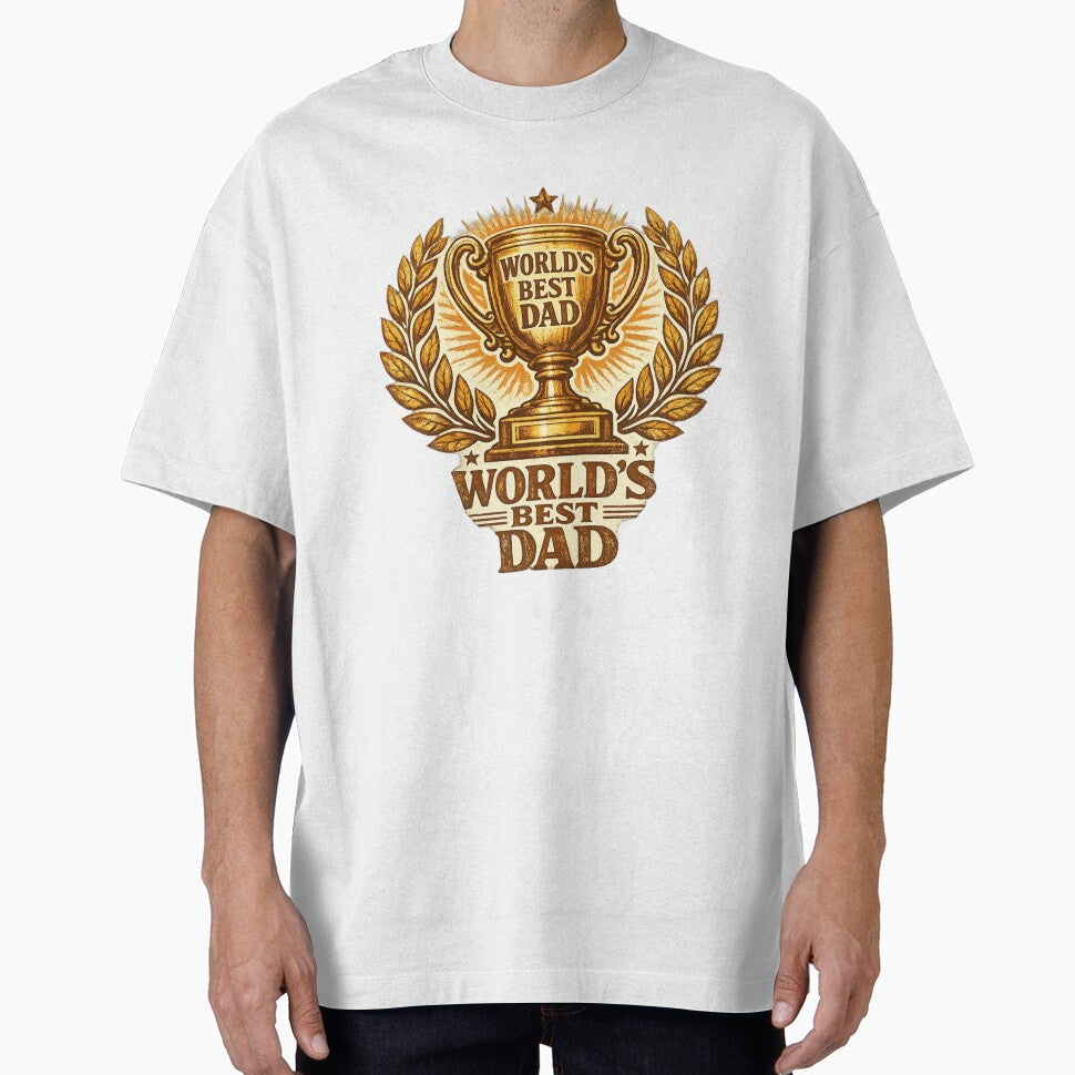 World's Best Dad Trophy – Vintage Father’s Day Design by unom zinc