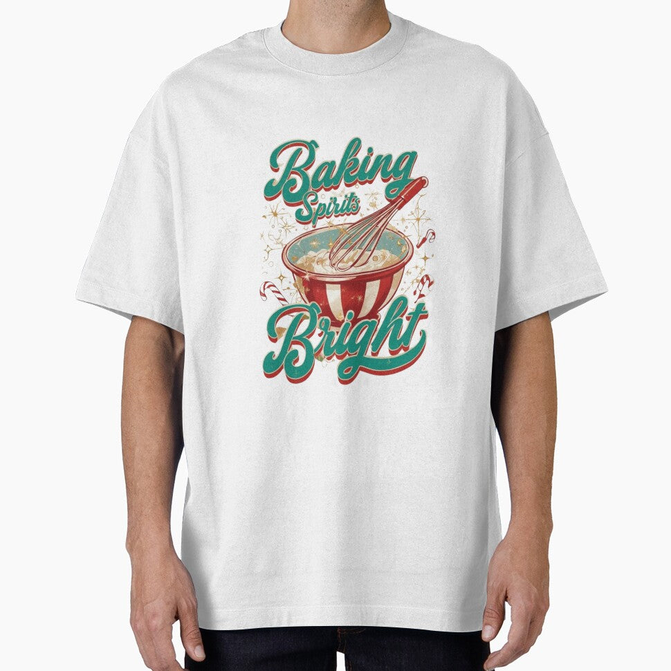 Baking Spirits Bright – Retro Holiday Baking Design by PureInkMerch