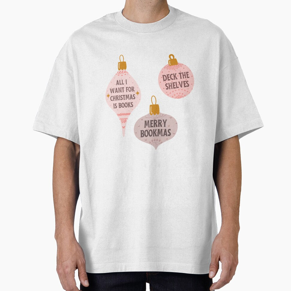 Bookish Christmas Baubles Set - Pink by Neadoodles