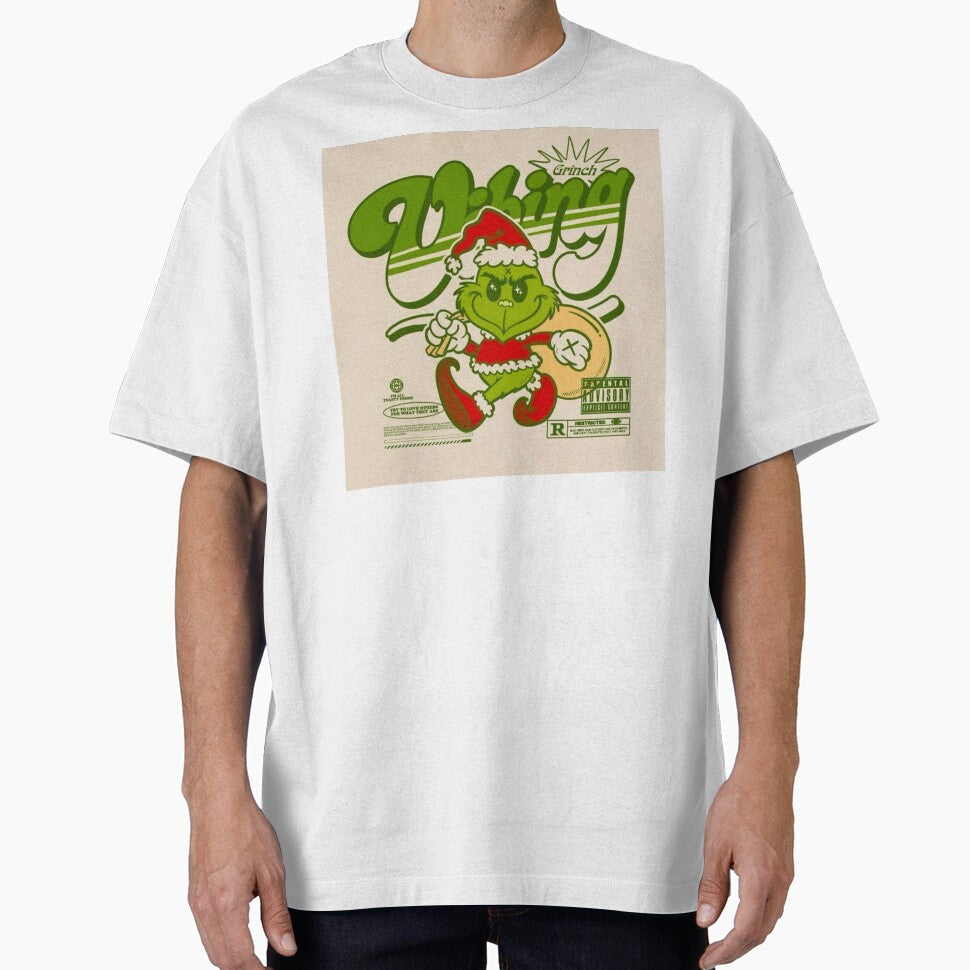 Mean Green Holiday Mischief – Retro Santa Grump by Adronia