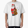 Santa Playing Double Bass, Christmas Bassist Musician Music Teacher by doodlerob
