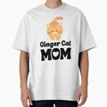 Cute Ginger Cat Mom Retro Heart Illustration by OlyvieArt