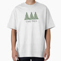 Minimalist Watercolor Illustration of Three Snowy Pine Trees with the Message "Cozy Days" for Winter Aesthetics by ElizabethCoelho