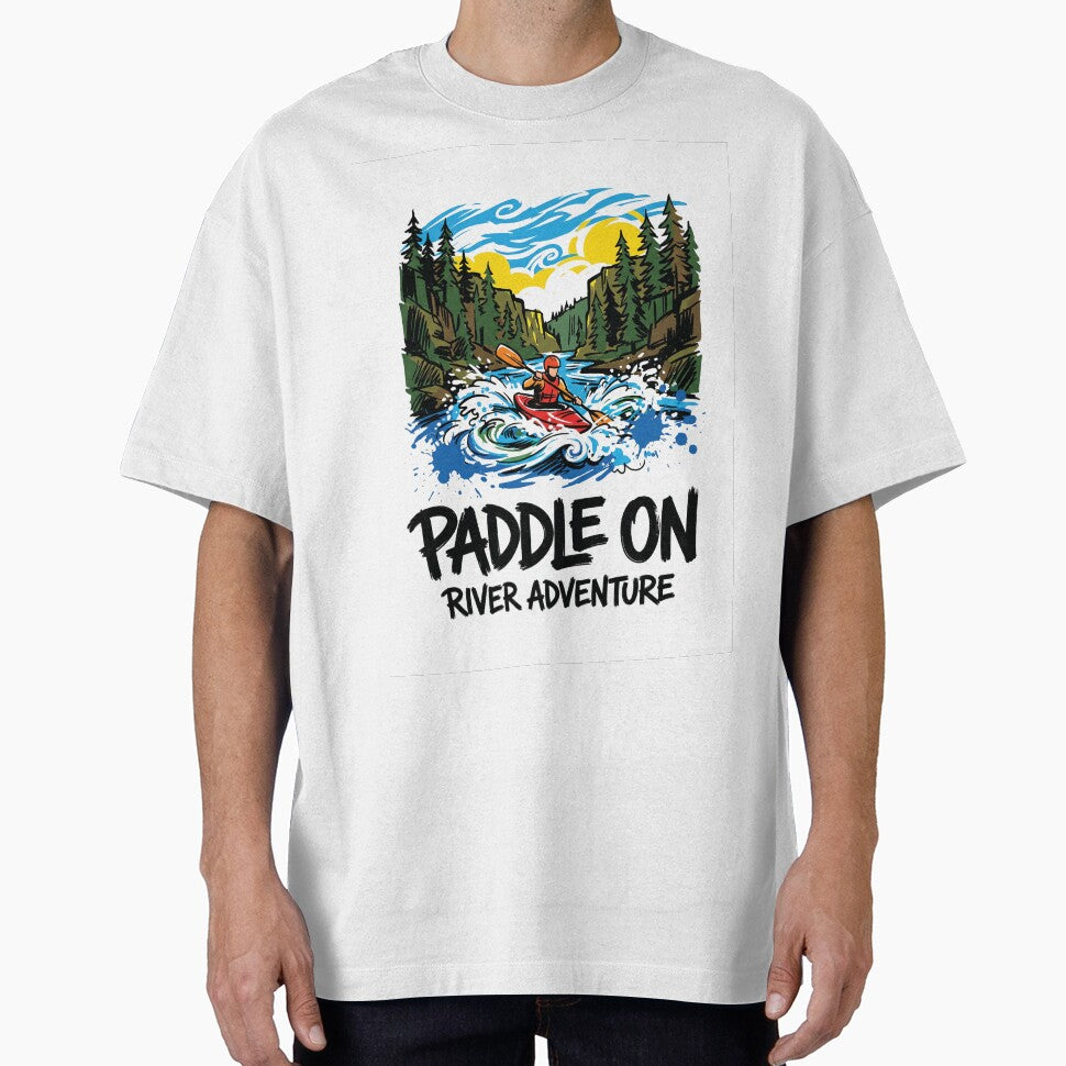 Kayaking River Rapids Adventure Art Print by Merch by Das Design Studio
