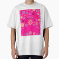 Merry Christmas Deep Pink Multicolored Snowflakes Idea by Ross-Sergey