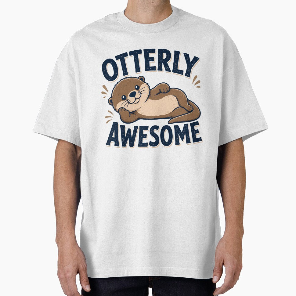 Otterly Awesome Funny Otter Pun Animal Humor by gordonbwyashop