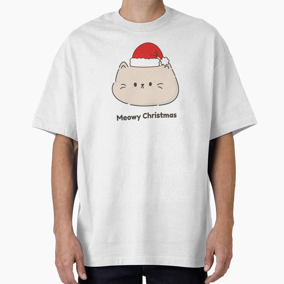 Meowy Christmas – Cute Cat in Santa Hat by RICHKIDSSTUDIO