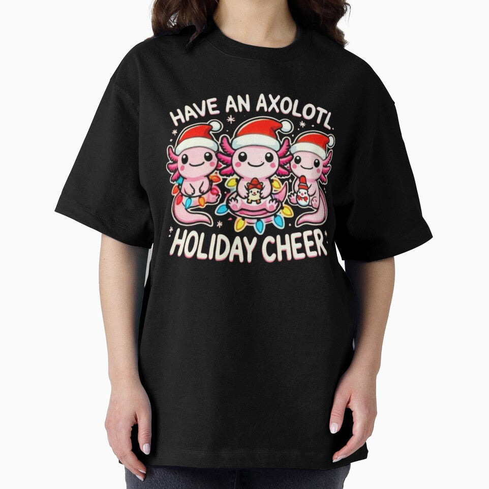 Cute Axolotl Christmas Holiday Cheer Design by DesignNadine