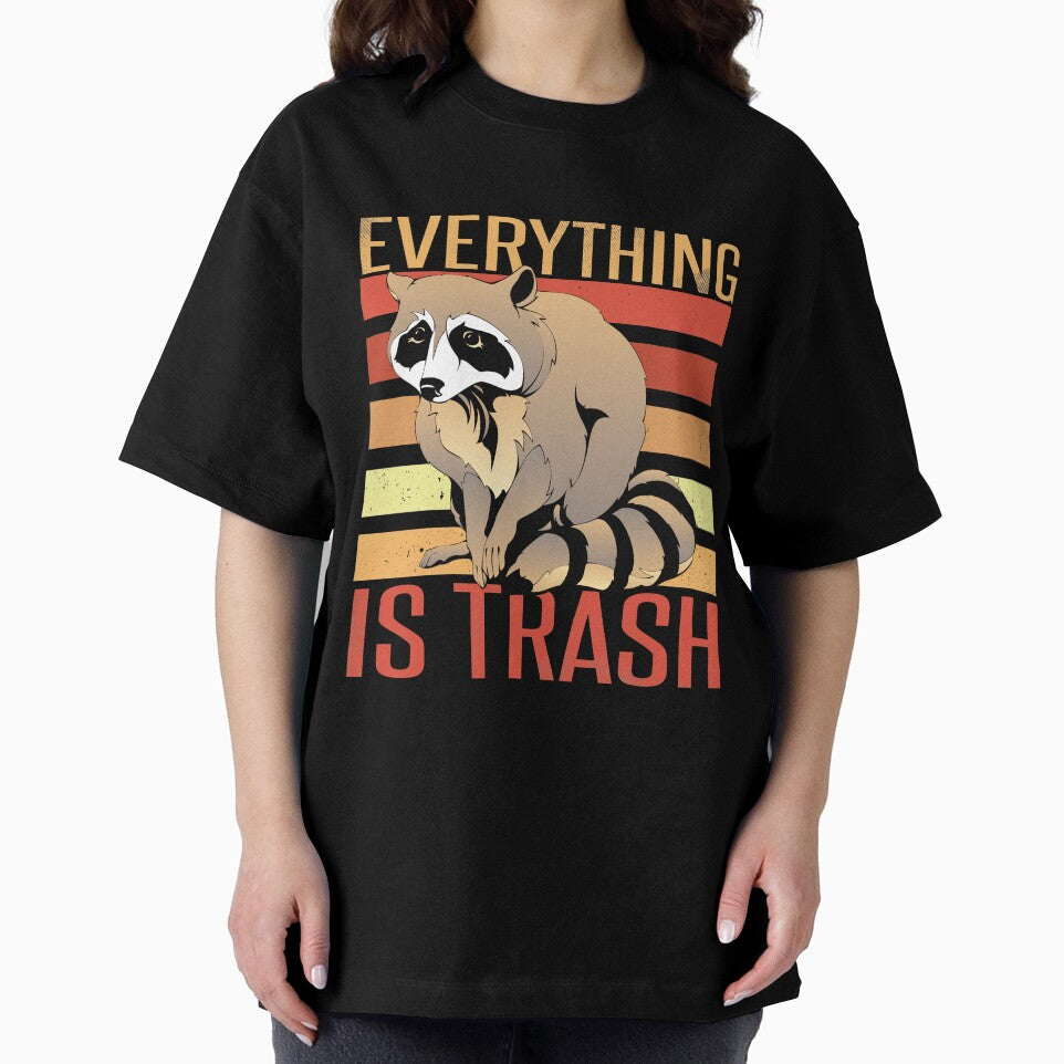 Retro Vintage Everything Is Trash Funny Sarcastic Raccoon Camping Hiking by 2MDesign