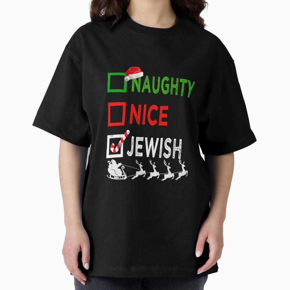 Naughty Nice Jewish Christmas Pajamas by unassertive19