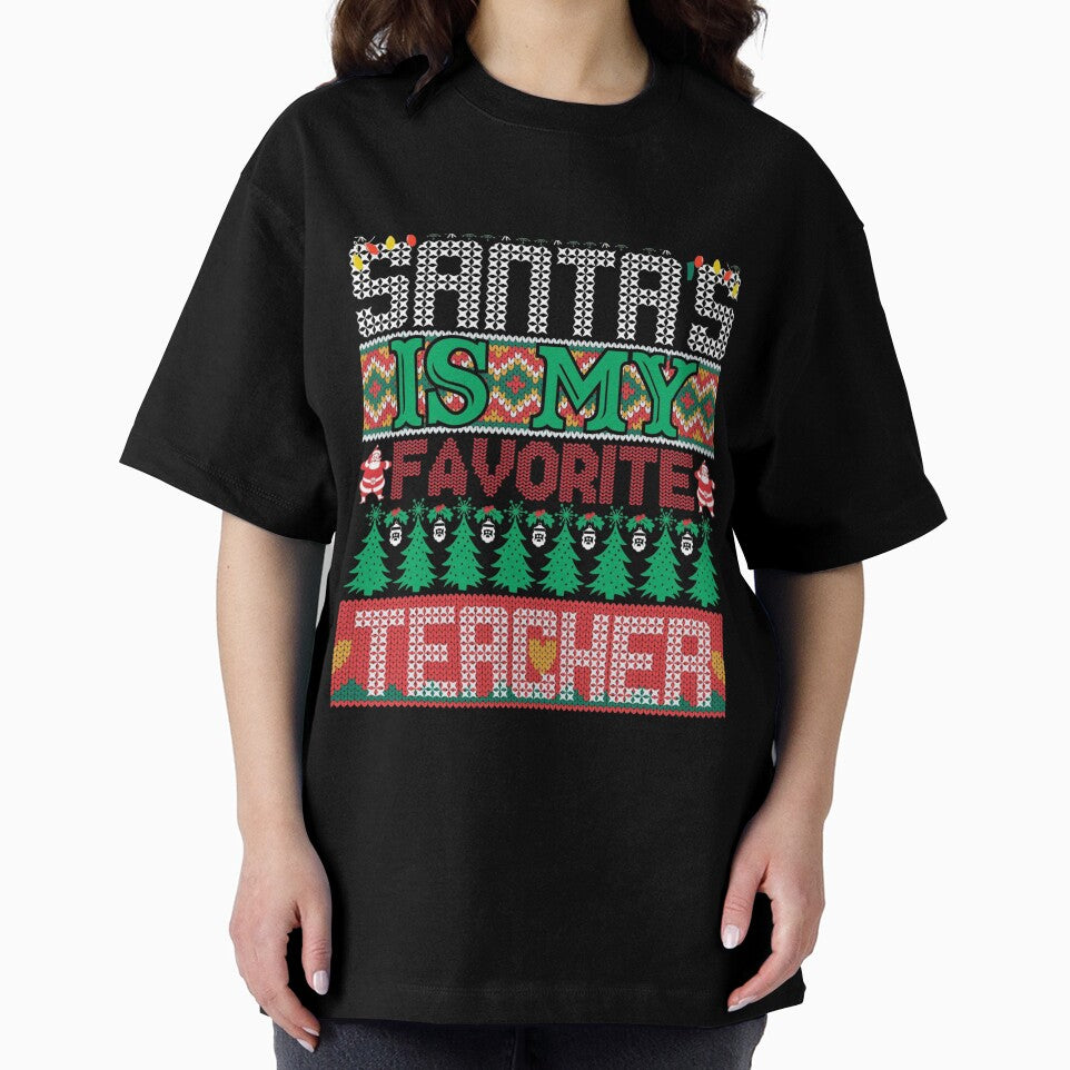 Santa Is My Favorite Teacher – Funny Christmas Teacher Shirt by MAZDZINE