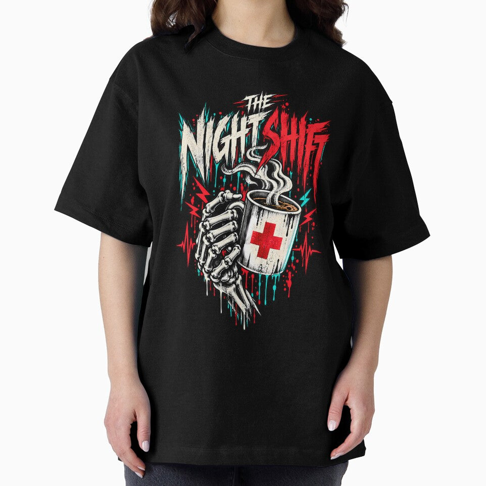 The Night Shift Nurse Coffee Grunge T-Shirt by TeeVex