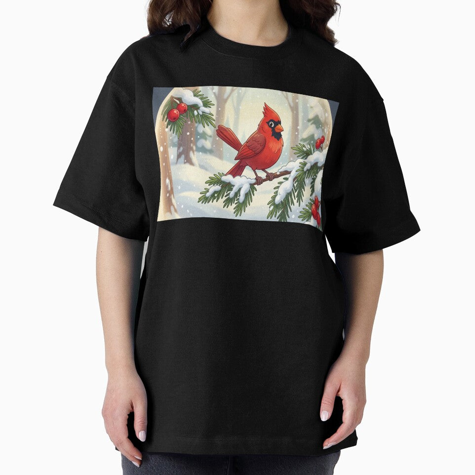 cardinal in a winter wonderland by GAWPAWshop