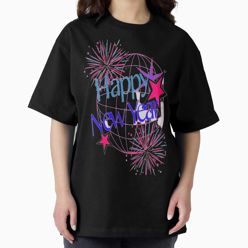Happy New Year Abstract Lettering Design with Stars,2, Howdy New Year,New Years Celebration, New Years Eve Countdown by Adri Barnard