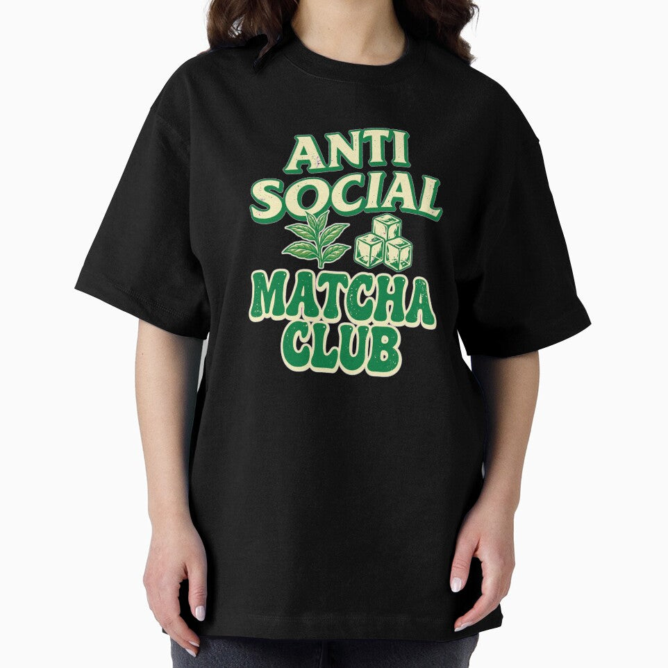 Anti Social Matcha Club - Funny Iced Matcha Lover - Retro Vintage by Vibe-Vary