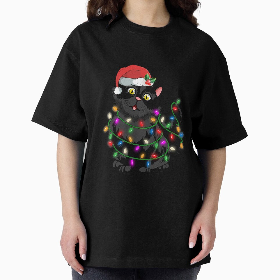 Santa Black Cat Wrapped Up In by deanba81741